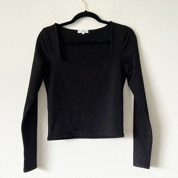 Good American Essentials Women's Square Neck Long Sleeve Tee - Picture 6 of 15